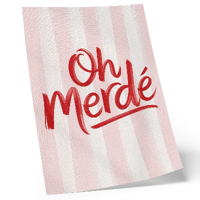 Kunstdruck leinwand Rote Buchstaben auf pastellfarbenem Hintergrund