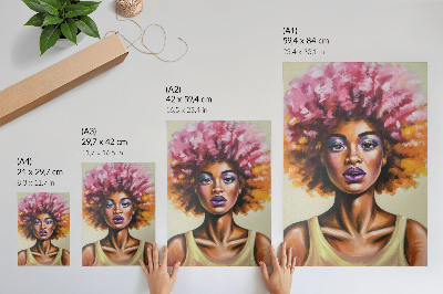Wandposter Leuchtende Farben, ausdrucksstarke Figur, starker Gesichtsausdruck