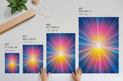 Poster Energetische Farbstrahlen Brennpunkt