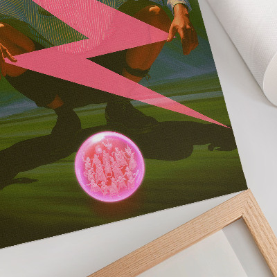 Wandposter Neonfarben und eine überraschende Figur