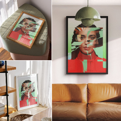 Poster Fragmentierte Sicht auf die Pop-Art-Moderne