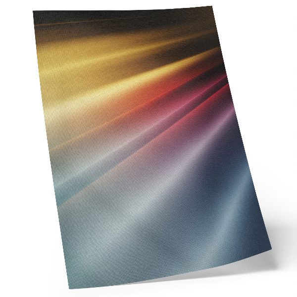 Wandposter Farbige Streifen von Gelb bis Marineblau
