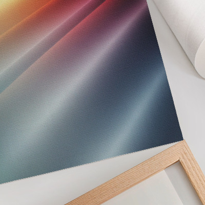 Wandposter Farbige Streifen von Gelb bis Marineblau