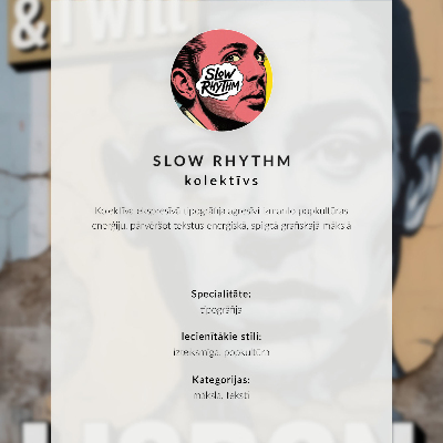 Poster Gesicht mit pinkfarbener Schrift, dynamische Atmosphäre