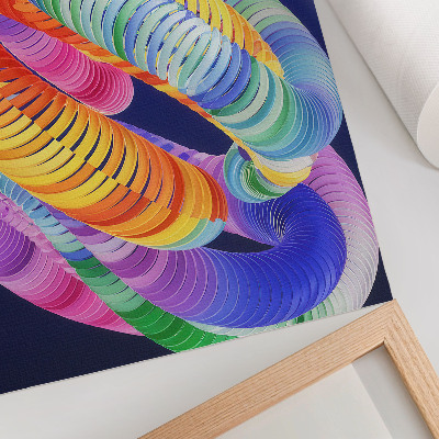 Kunstdruck leinwand Farbenfrohe Spiralen im abstrakten Stil