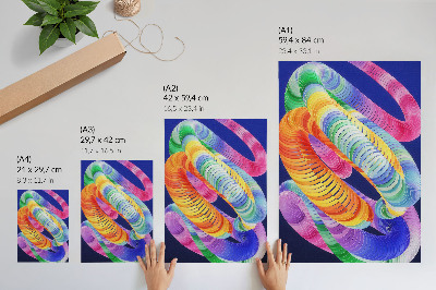 Kunstdruck leinwand Farbenfrohe Spiralen im abstrakten Stil