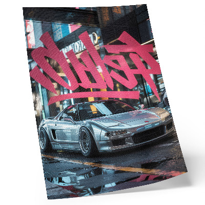 Kunstdruck leinwand Sportwagen-Graffiti, modernes Stadtleben-Flair