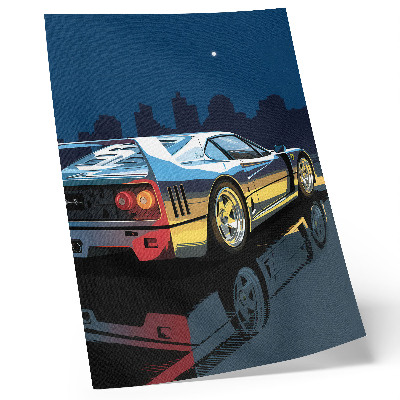 Kunstdruck leinwand Sportwagen, moderne Eleganz, Stadt bei Nacht