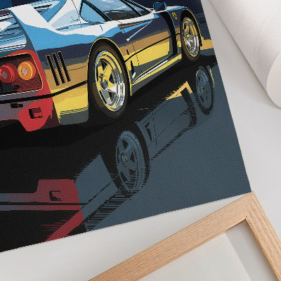 Kunstdruck leinwand Sportwagen, moderne Eleganz, Stadt bei Nacht