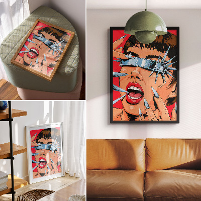 Wandposter Futuristische Elemente, intensive Farben, Dynamik