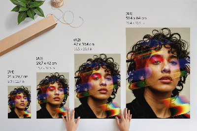 Kunstdruck leinwand Farbige Akzente, intensive Modernität, Dynamik