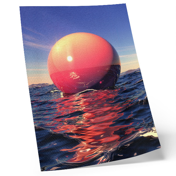 Kunstdruck leinwand Ein riesiger Ball auf dem Wasser in warmen Farben