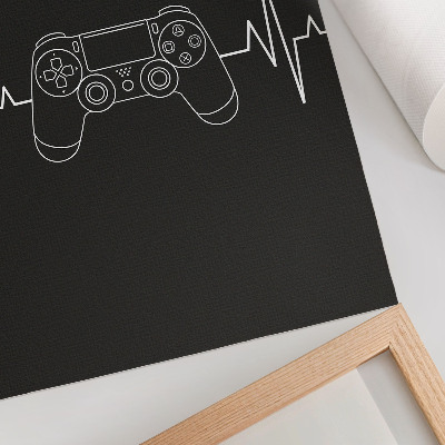 Poster Minimalistisches Gaming-Theme, schwarz-weißes Herz