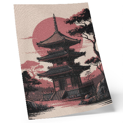 Kunstdruck leinwand Orientalische Pagode, Natur, Bäume, Harmonie, Ästhetik
