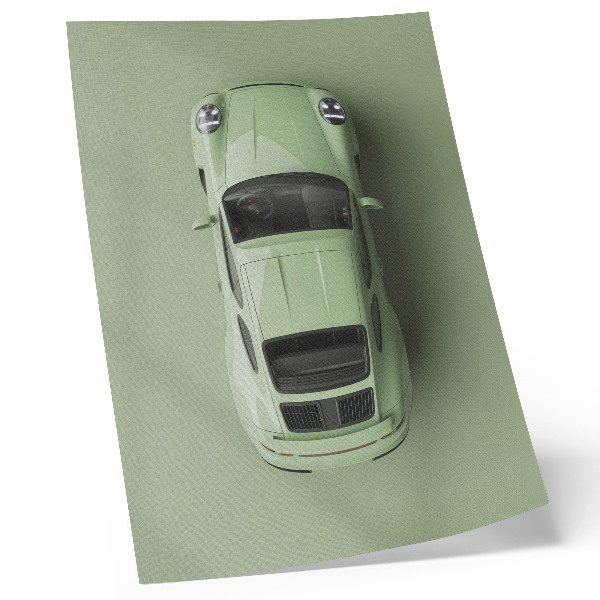 Poster Ein modernes Auto in einem Grünton