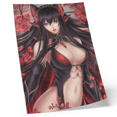 Poster Anime-Schönheit und Eleganz, dynamisches Rot und Schwarz