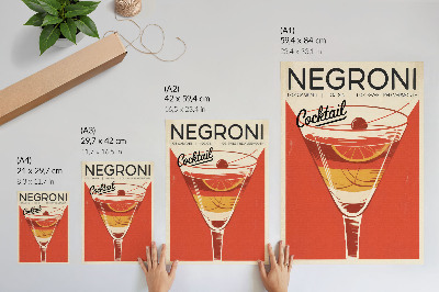 Kunstdruck leinwand Cocktailgrafiken im Retro-Stil, Eleganz und Nostalgie