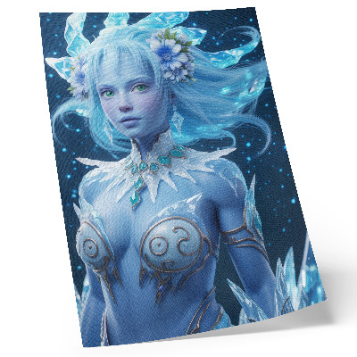 Wandposter Fantastische Atmosphäre, magische Gestalt, Eiskristalle