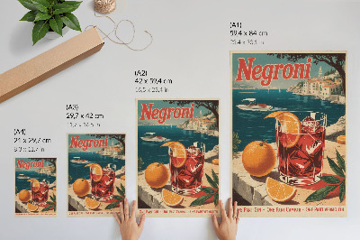 Wandposter Intensive Farben, Urlaubsstimmung, Meer, Orange