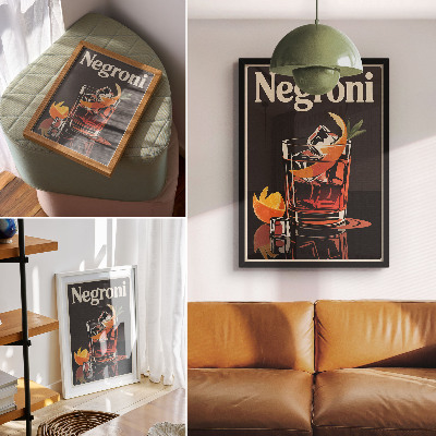 Poster Mit Eis und Orangenschale servieren