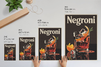 Poster Mit Eis und Orangenschale servieren