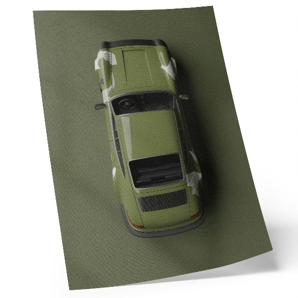 Kunstdruck leinwand Elegante grüne Auto-Minimalismus-Schlichtheit