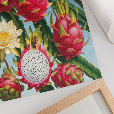Wandposter Exotische Früchte, Kakteen, leuchtende Himmelsfarben