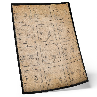 Wandposter Zwölf menschliche Profile in Umrissen - Zeichnung von Albert Dürer, ca. 1794