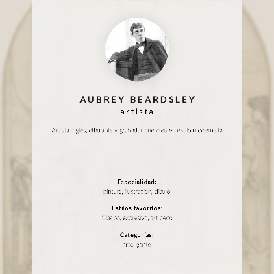 Wandposter Litanei der Maria Magdalena von Aubrey Vincent Beardsley
