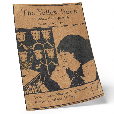 Kunstdruck leinwand Titelbild von „The Yellow Book“, einer illustrierten Vierteljahreszeitschrift, Band II, Juli 1894, Aubrey Beardsley