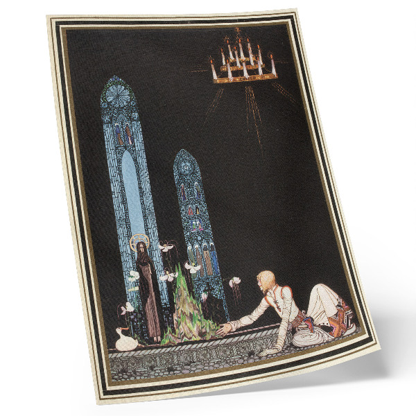 Wandposter Kay Nielsens Illustration für das Buch „Östlich der Sonne und westlich des Mondes“ von Aubrey Beardsley