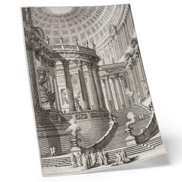 Wandposter Alter Tempel – Giovanni Battista Piranesi