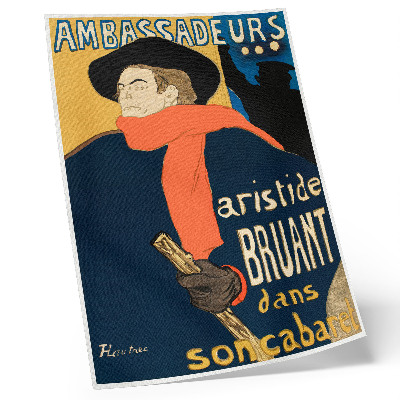 Poster Die Botschafter von Aristide Bruant dans son cabaret 1892 hochauflösender Druck von Henri de Toulouse-Lautrec
