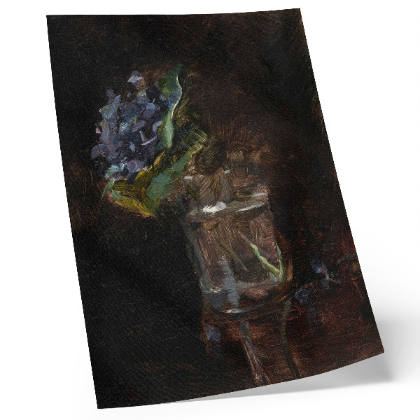Wandposter Henri de Toulouse–Lautrec, Veilchenstrauß in einer Vase (1882), Stillleben
