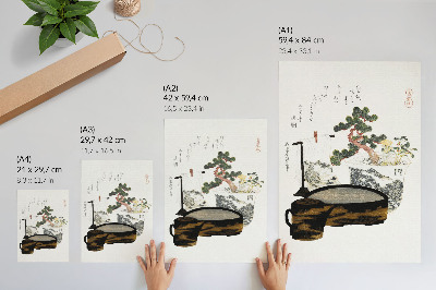 Wandposter Katsushiki Hokusais Teetisch (1822) – japanischer Vintage-Holzschnitt