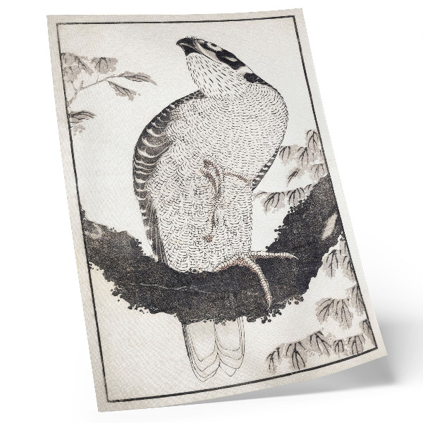 Kunstdruck leinwand Katsushika Hokusais Vogel aus dem Skizzenalbum (1814), japanischer Holzschnitt aus der Antike