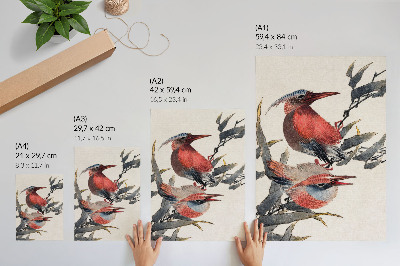 Wandposter Katsushika Hokusais Vögel aus dem Skizzenalbum (1814), japanische Holzschnitte aus der Antike
