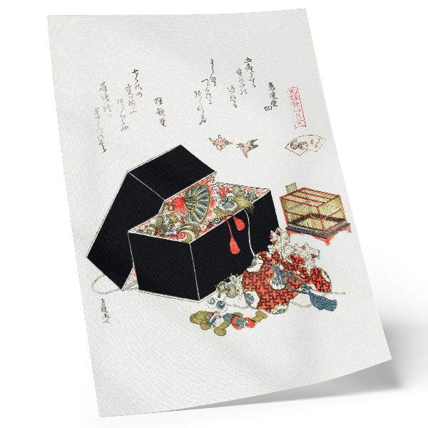 Poster Hokusais japanische Schmuckschatulle (1822)