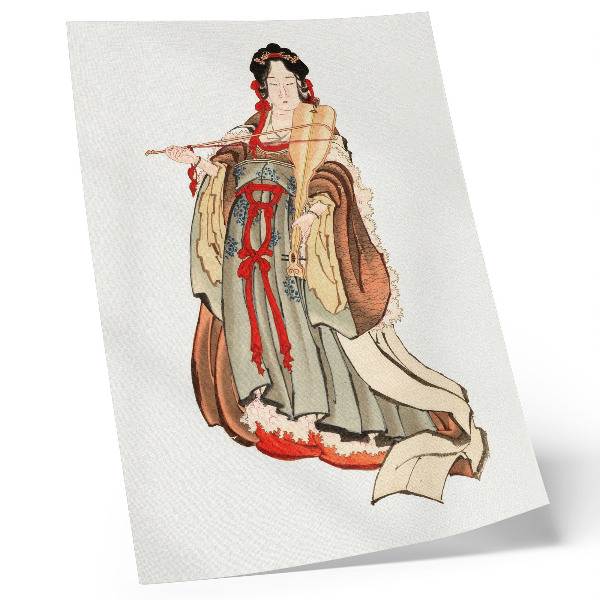 Wandposter Benten (Göttin der Liebe) (18.–19. Jahrhundert), eine Illustration einer japanischen Frau aus der Steinzeit von Katsushika Hokusai