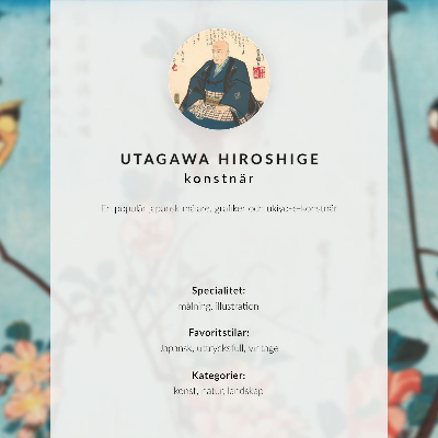 Wandposter Japanischer Falke (1857) Vintage Ukiyo-e von Utagawa Hiroshige