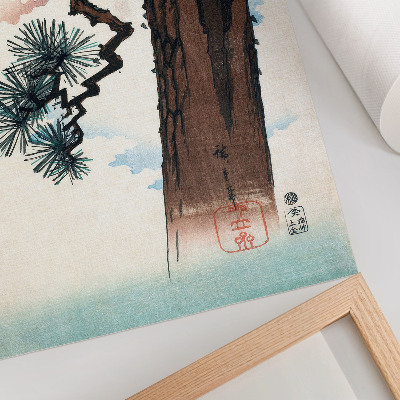 Poster Japanische Kiefer (1842–1843), Jahrgang Ukiyo-e von Utagawa Hiroshige