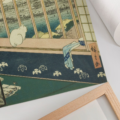 Wandposter Die Reisfelder von Asakusa und das Torinomachi-Festival aus der Serie „Hundert berühmte Ansichten von Edo“ von Hiroshige