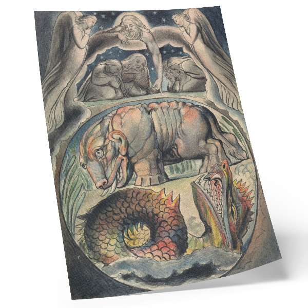 Poster Behemoth und Leviathan (nach William Blake)