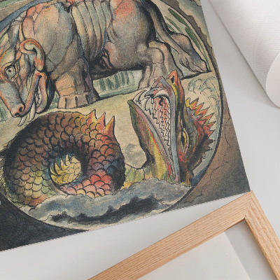 Poster Behemoth und Leviathan (nach William Blake)