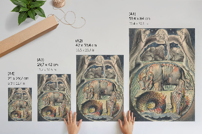 Poster Behemoth und Leviathan (nach William Blake)