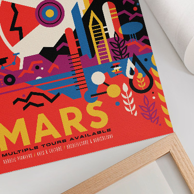 Wandposter Raumfahrt zum Planeten Mars