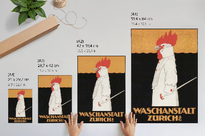 Kunstdruck leinwand Waschanstalt Zürich (1905), ein historisches Werbeplakat von Robert Hardmeyer