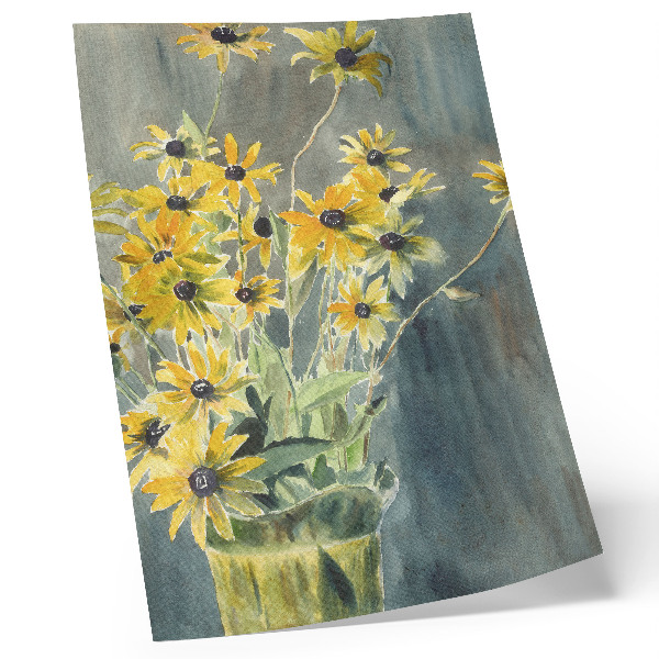 Kunstdruck leinwand Vase mit Rudbeckien (1915) von Hannah Borger Overbeck