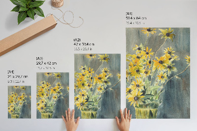 Kunstdruck leinwand Vase mit Rudbeckien (1915) von Hannah Borger Overbeck