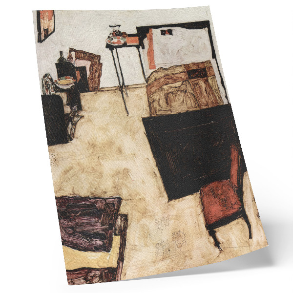 Kunstdruck leinwand Schieles Salon in Neulengbach (1911) von Egon Schiele